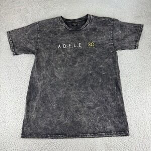 Adele 30 Tour Shirt  Large Black‎ Acid Wash  Concert Crewneck T-Shirt